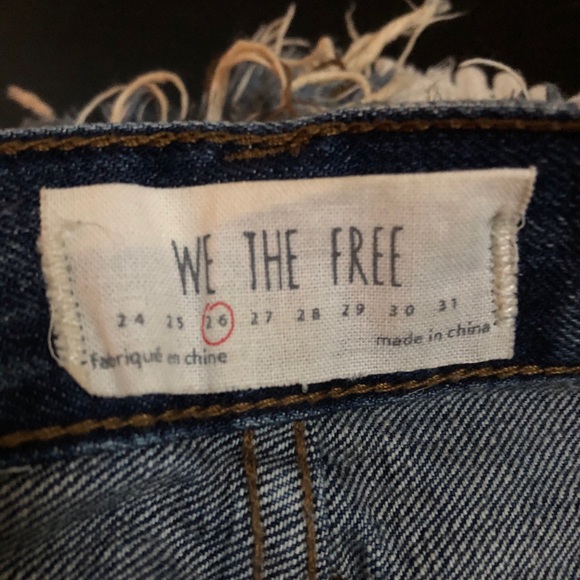 Free People Denim Shorts - Daisy Chain Lace Cotton - Picture 6 of 6